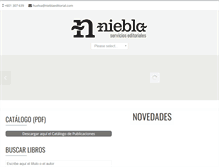 Tablet Screenshot of nieblaeditorial.com